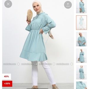 Modanisa Refka mint green tunic/ knee length dress